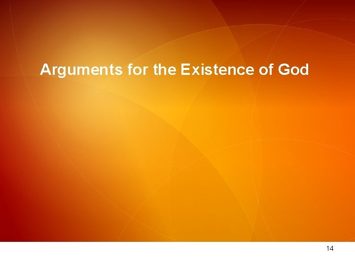 Arguments for the Existence of God 14 