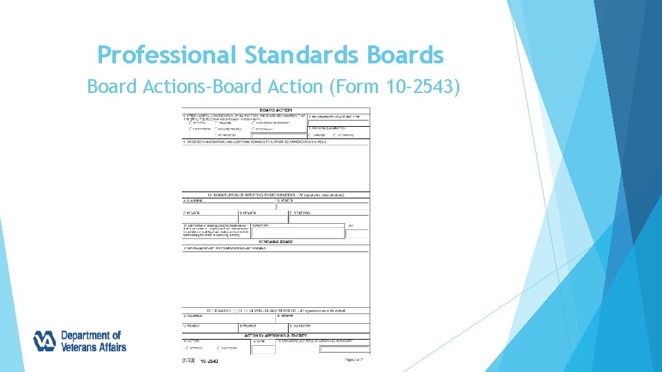 Professional Standards Board Actions-Board Action (Form 10 -2543) 