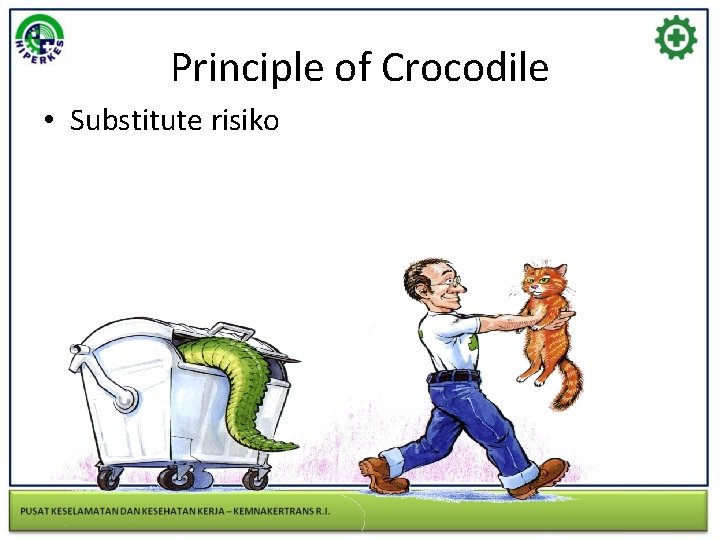 Principle of Crocodile • Substitute risiko 