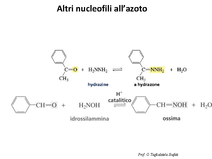 Altri nucleofili all’azoto Prof. O. Taglialatela Scafati 