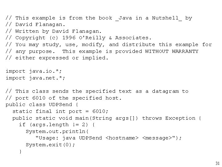 // // This example is from the book _Java in a Nutshell_ by David