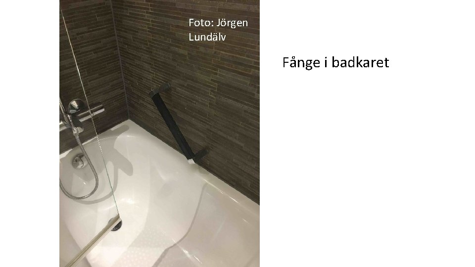 Foto: Jörgen Lundälv Fånge i badkaret 