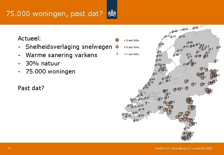 75. 000 woningen, past dat? Actueel: - Snelheidsverlaging snelwegen - Warme sanering varkens -