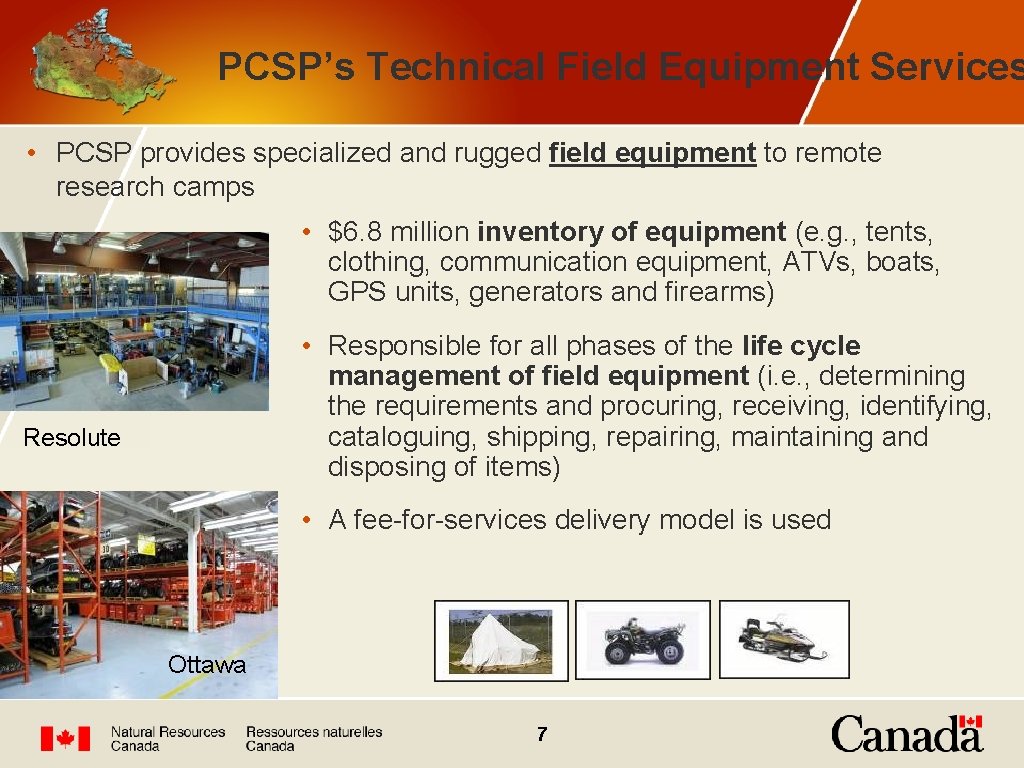 PCSP’s Technical Field Equipment Services • PCSP provides specialized and rugged field equipment to