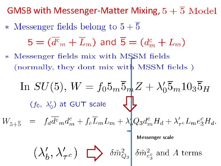 GMSB with Messenger-Matter Mixing, Messenger scale 