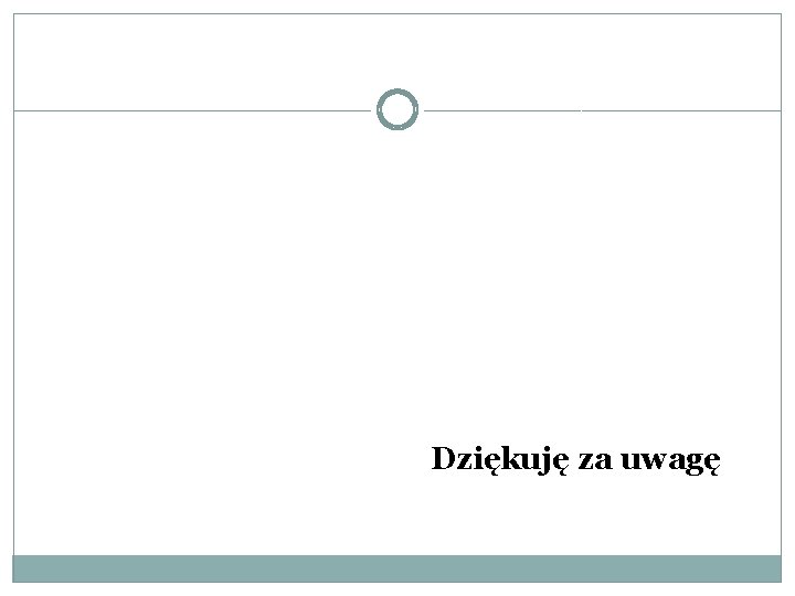 Dziękuję za uwagę 