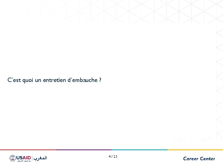 C’est quoi un entretien d’embauche ? 4 / 23 