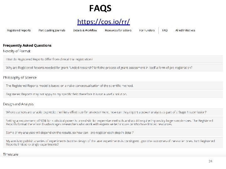 FAQS https: //cos. io/rr/ 24 