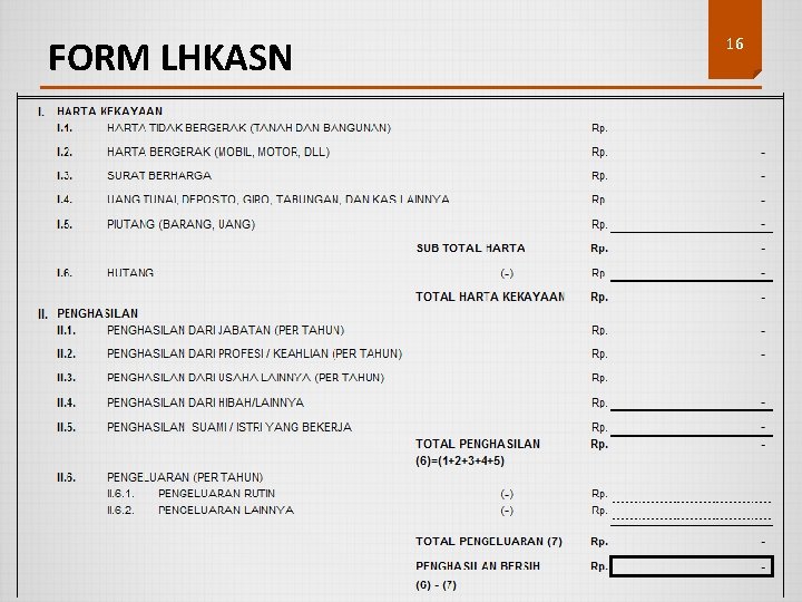 FORM LHKASN 16 