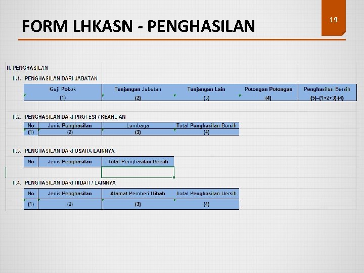 FORM LHKASN - PENGHASILAN 19 