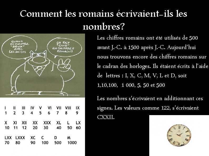 Comment les romains écrivaient-ils les nombres? Les chiffres romains ont été utilisés de 500