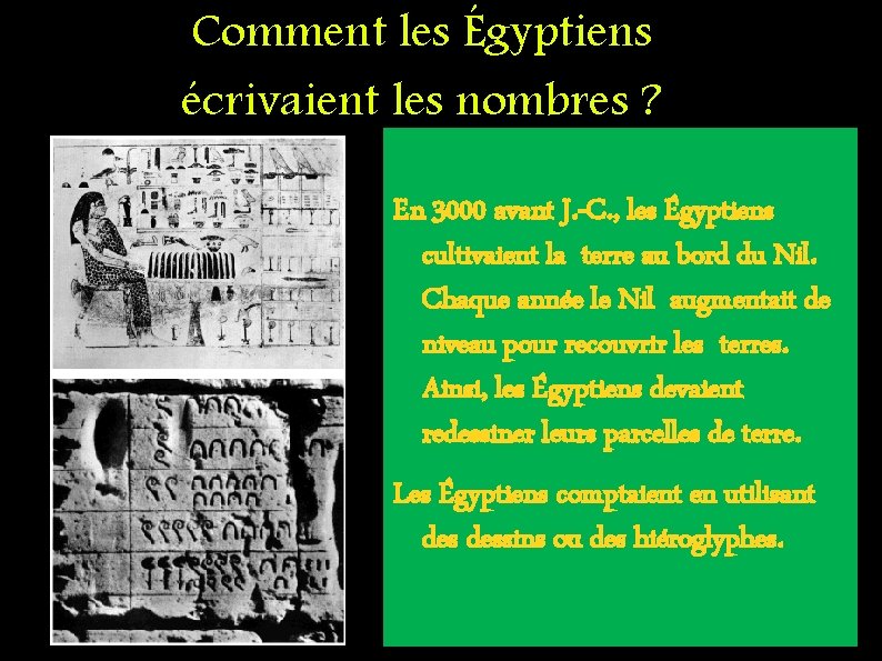 Comment les Égyptiens écrivaient les nombres ? En 3000 avant J. -C. , les