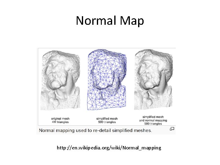 Normal Map http: //en. wikipedia. org/wiki/Normal_mapping 
