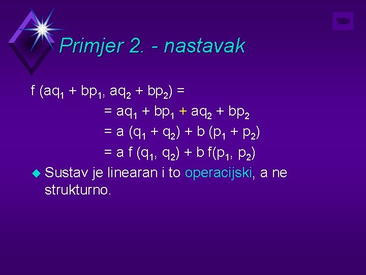 Primjer 2. - nastavak f (aq 1 + bp 1, aq 2 + bp