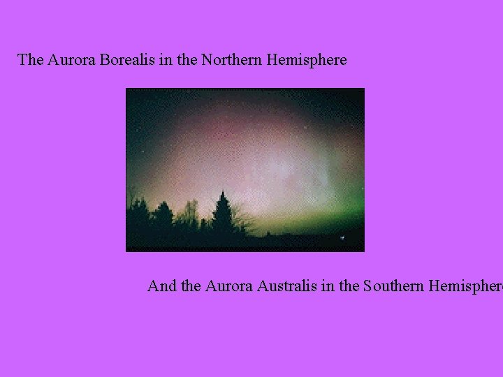 The Aurora Borealis in the Northern Hemisphere And the Aurora Australis in the Southern