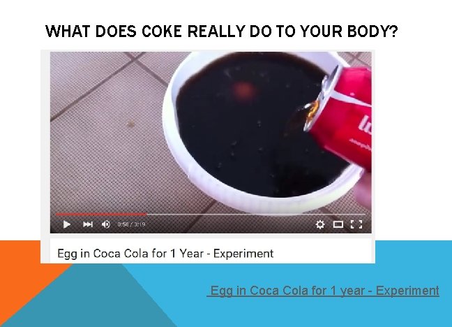 WHAT DOES COKE REALLY DO TO YOUR BODY? Egg in Coca Cola for 1