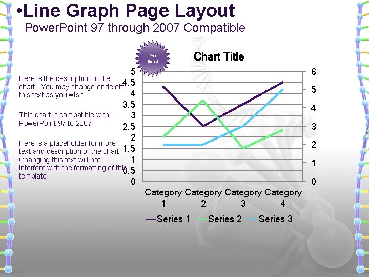 • Line Graph Page Layout Power. Point 97 through 2007 Compatible Star Burst!