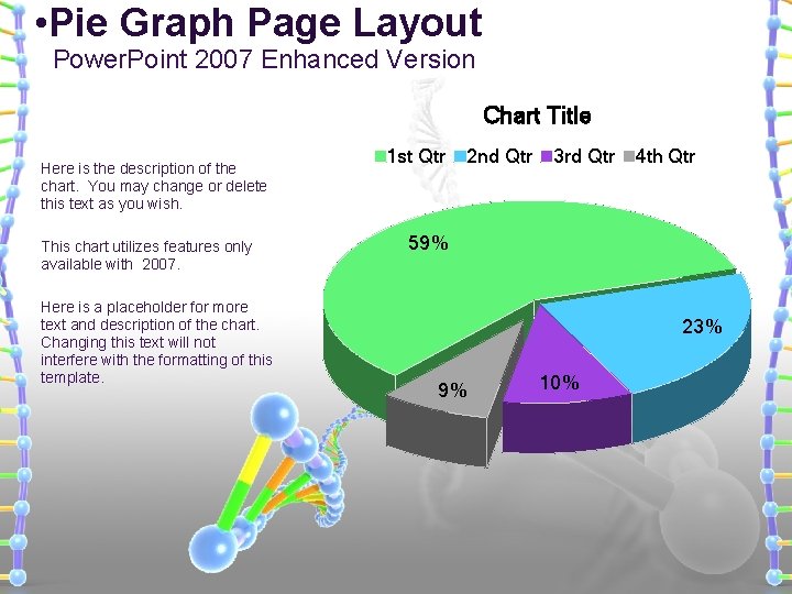  • Pie Graph Page Layout Power. Point 2007 Enhanced Version Chart Title Here
