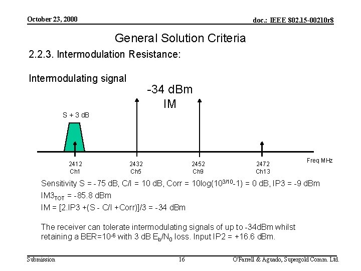 October 23, 2000 doc. : IEEE 802. 15 -00210 r 8 General Solution Criteria