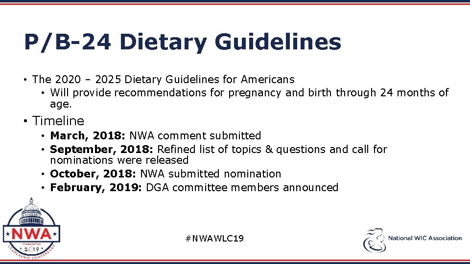 P/B-24 Dietary Guidelines • The 2020 – 2025 Dietary Guidelines for Americans • Will