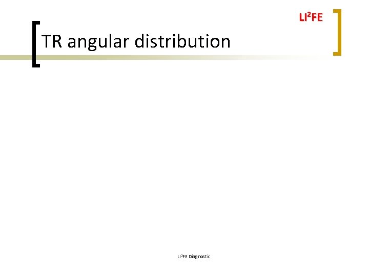 LI 2 FE TR angular distribution LI 2 FE Diagnostic 