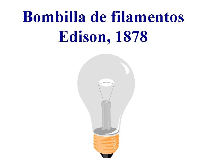 Bombilla de filamentos Edison, 1878 