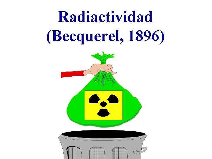 Radiactividad (Becquerel, 1896) 