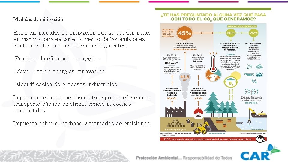 Medidas de mitigación Entre las medidas de mitigación que se pueden poner en marcha