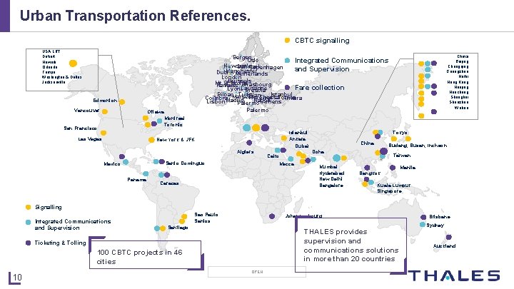 Urban Transportation References. CBTC signalling USA LRT Detroit Newark Orlando Tampa Washington & Dulles