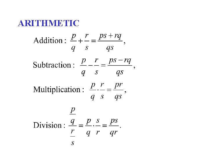 ARITHMETIC 