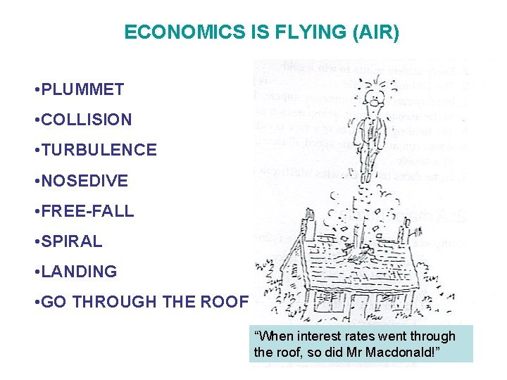 ECONOMICS IS FLYING (AIR) • PLUMMET • COLLISION • TURBULENCE • NOSEDIVE • FREE-FALL