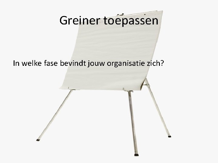 Greiner toepassen In welke fase bevindt jouw organisatie zich? Greiner toepassen In welke fase bevindt jouw organisatie zich?