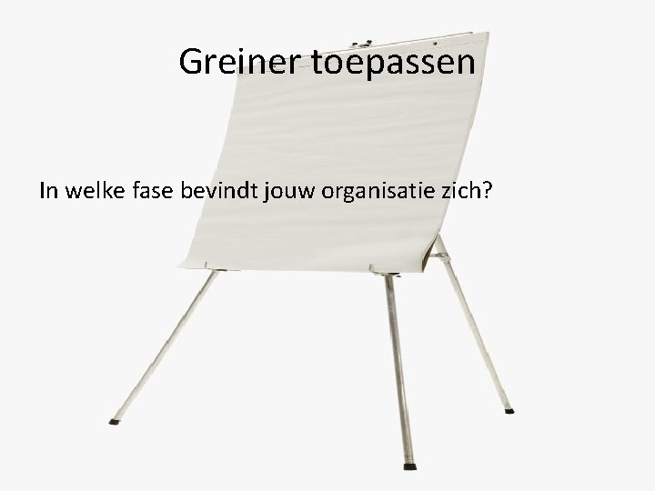 Greiner toepassen In welke fase bevindt jouw organisatie zich? 