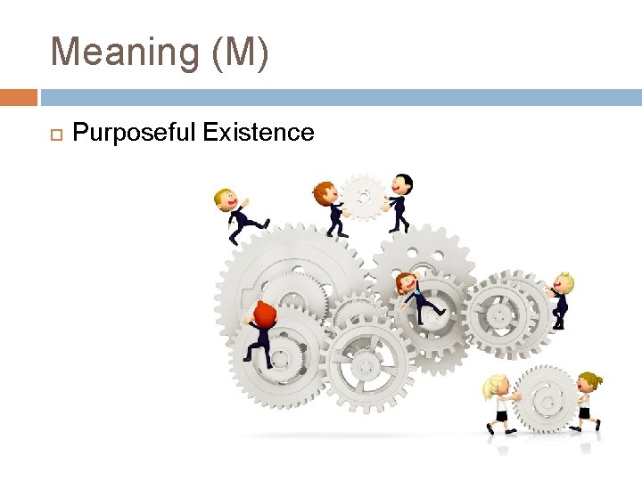Meaning (M) Purposeful Existence 