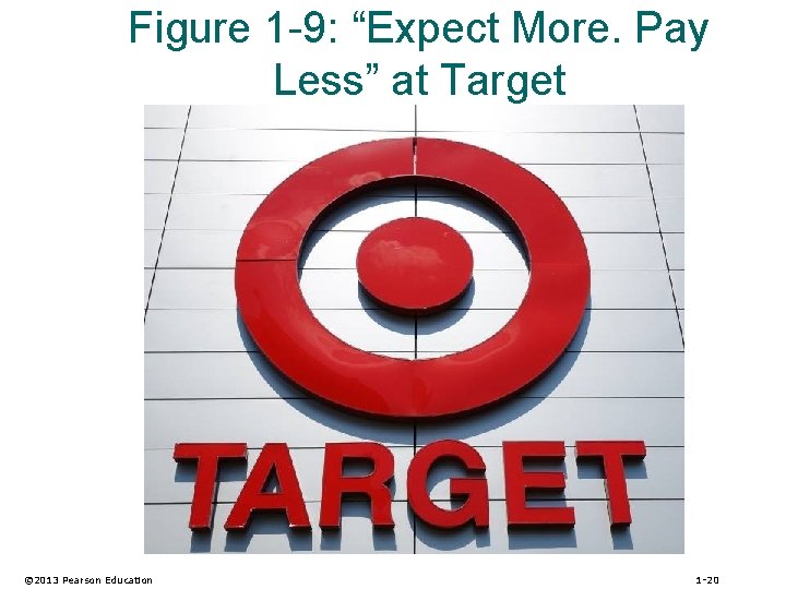 Figure 1 -9: “Expect More. Pay Less” at Target © 2013 Pearson Education 1