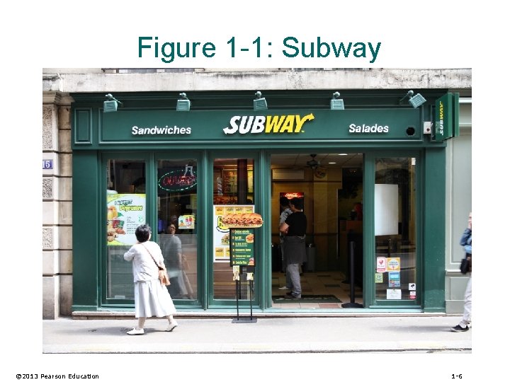 Figure 1 -1: Subway © 2013 Pearson Education 1 -6 