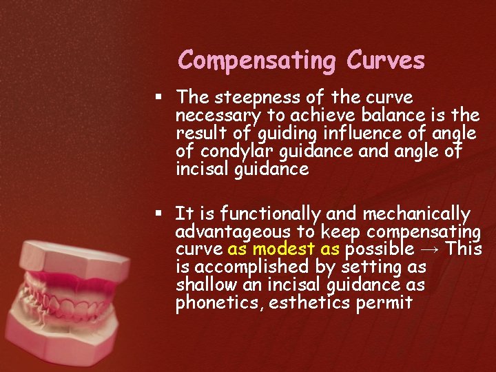 Compensating Curves § The steepness of the curve necessary to achieve balance is the
