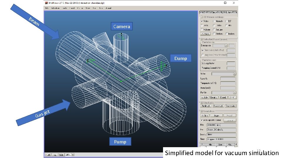 Be am Camera Dump jet s a G Pump 12 Simplified model for vacuum