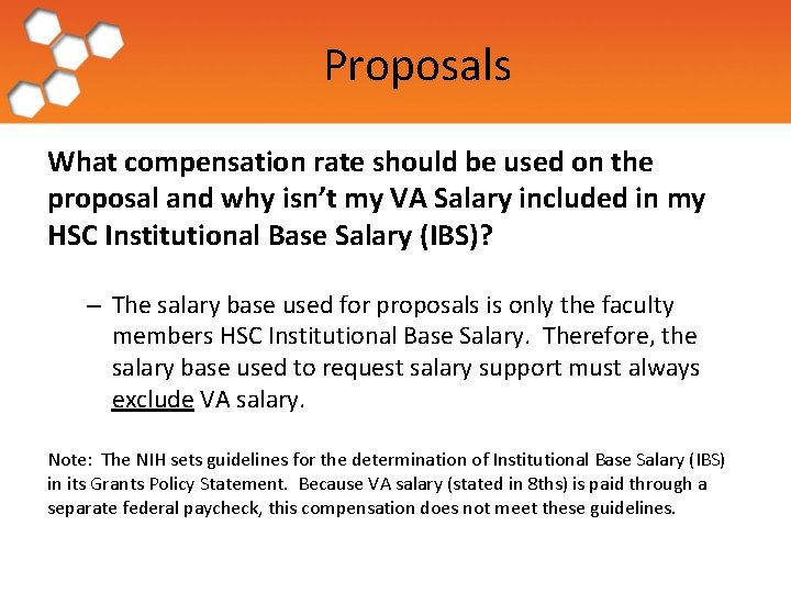 Proposals What compensation rate should be used on the proposal and why isn’t my