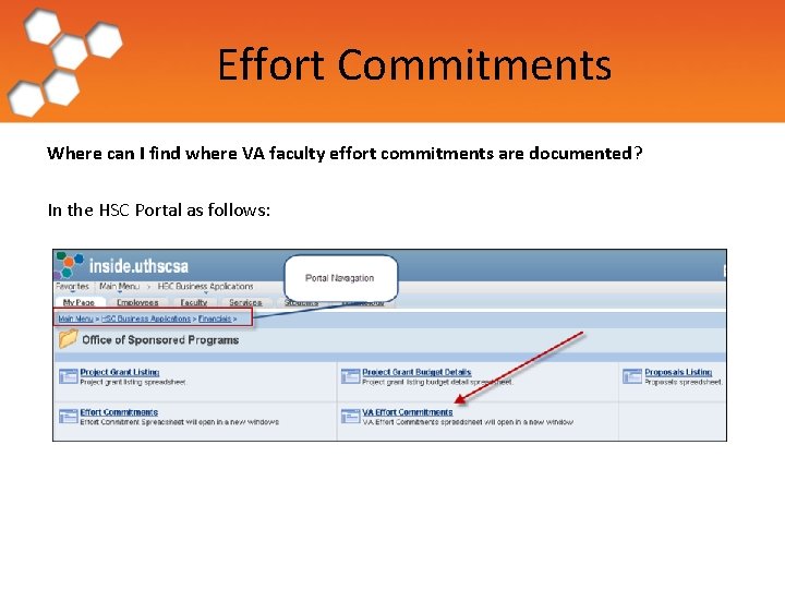 Effort Commitments Where can I find where VA faculty effort commitments are documented? In