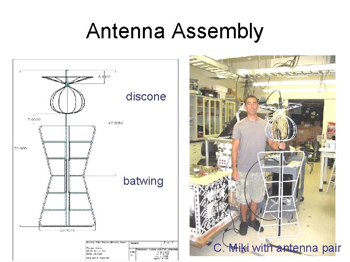 Antenna Assembly discone batwing C. Miki with antenna pair 
