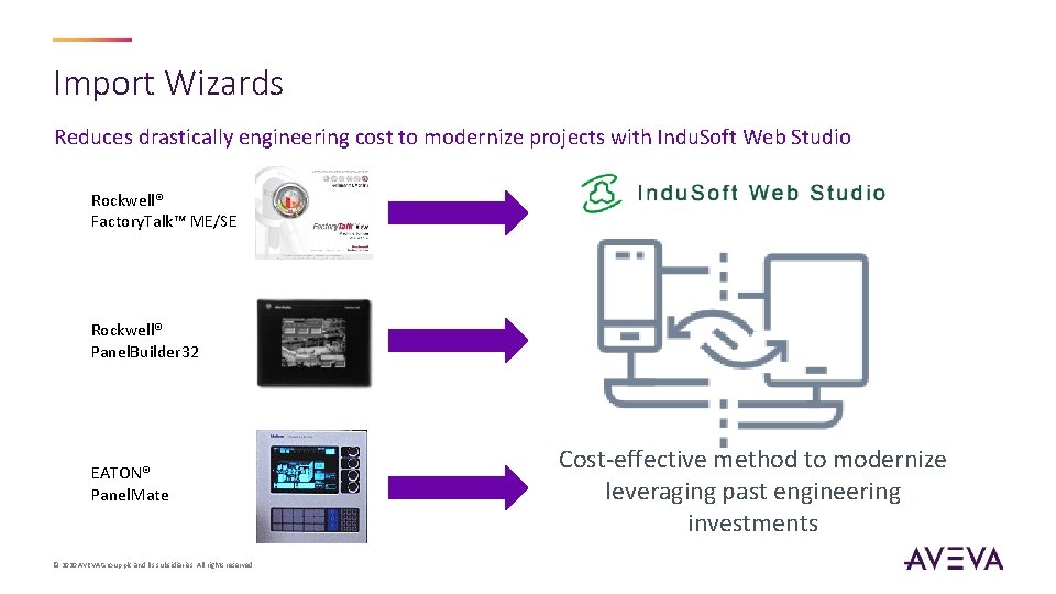 Import Wizards Reduces drastically engineering cost to modernize projects with Indu. Soft Web Studio
