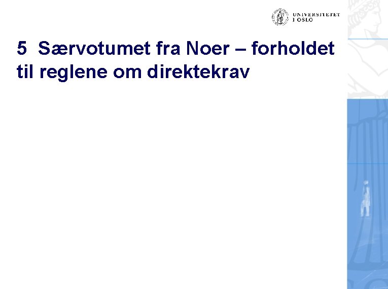 5 Særvotumet fra Noer – forholdet til reglene om direktekrav 