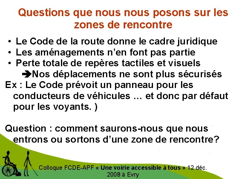 Questions que nous posons sur les zones de rencontre • Le Code de la