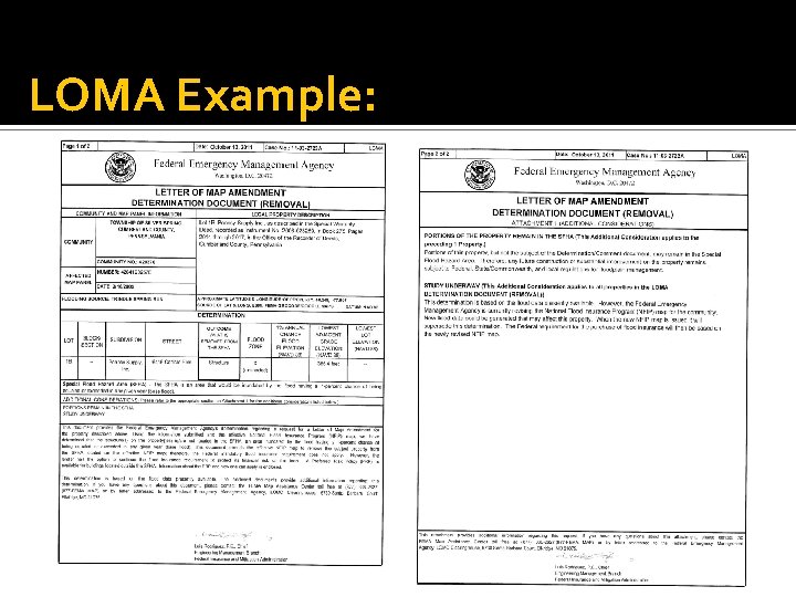 LOMA Example: 