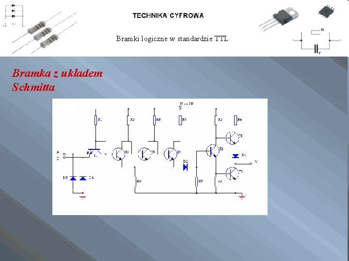 Bramki logiczne w standardzie TTL Bramka z układem Schmitta 