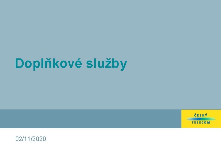 Doplňkové služby 02/11/2020 