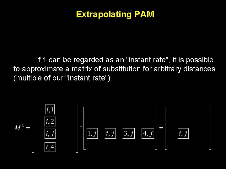 Extrapolating PAM If 1 can be regarded as an “instant rate”, it is possible