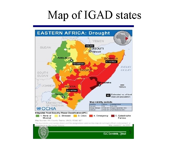 Map of IGAD states 