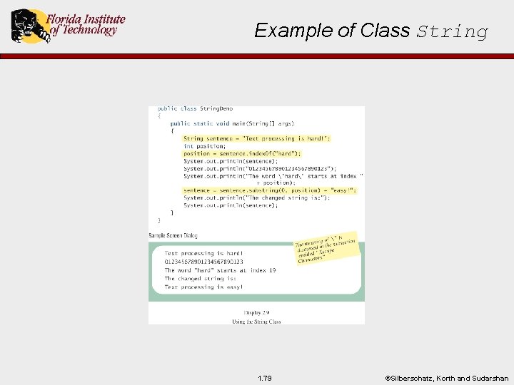 Example of Class String 1. 79 ©Silberschatz, Korth and Sudarshan 